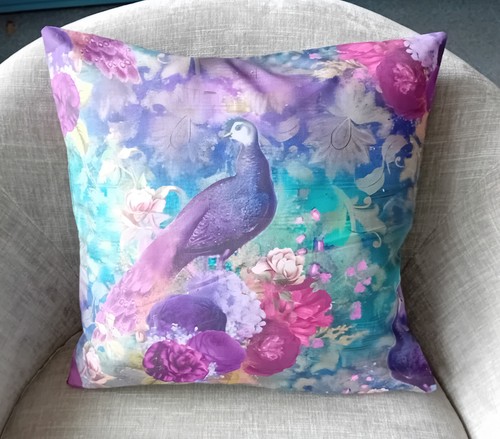 Cushion cover peacock - cover, bird