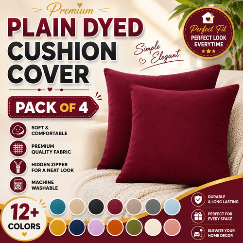 Plain dyed cushion - dyed, covers