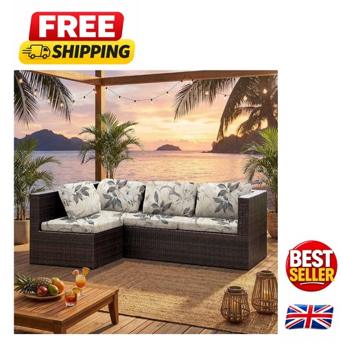 Floral stretch sofa - floral, cushion