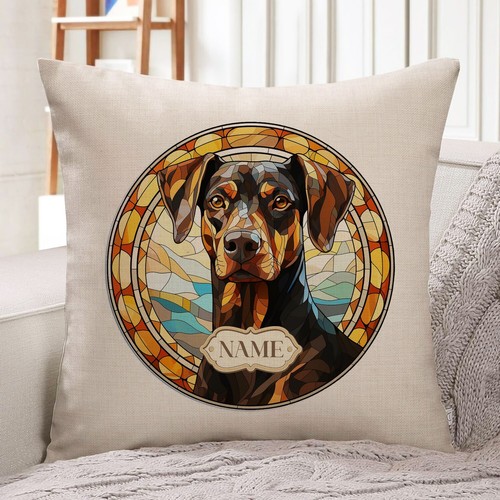 Personalised doberman cushion - personalised,