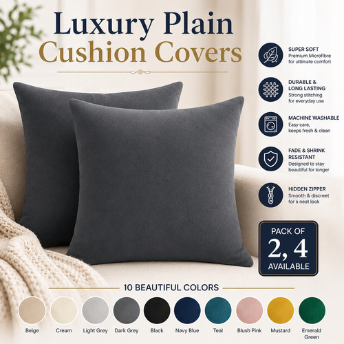 Plain dyed cushion cover - cushion,