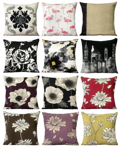 Linen cushions cover floral - cover,