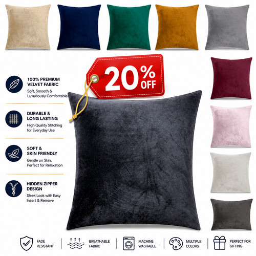 Velvet cushion covers - cushion,