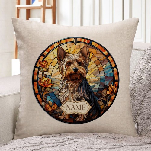 Personalised yorkie cushion - personalised,