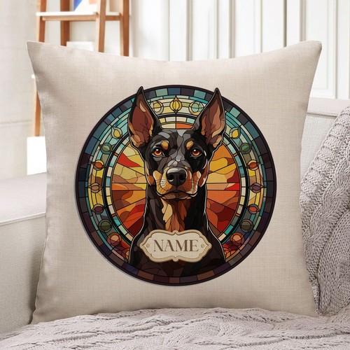 Personalised doberman cushion - doberman,