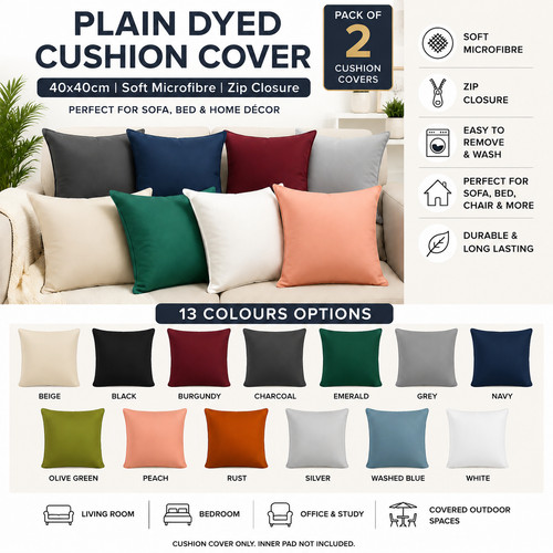 Plain dyed cushion cover - dyed,