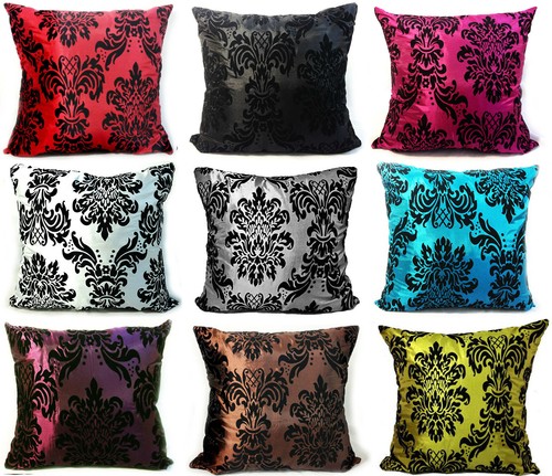 Large flock damask - flock, cushions