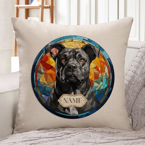 Personalised black staffy - black,