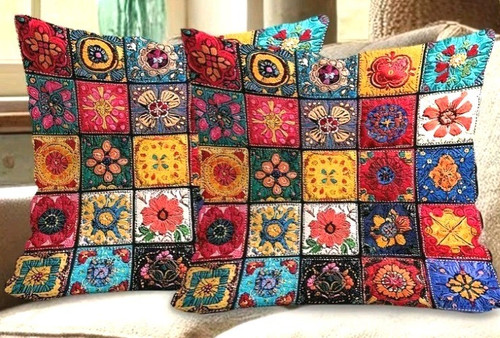 Set printed mandala retro - of,
