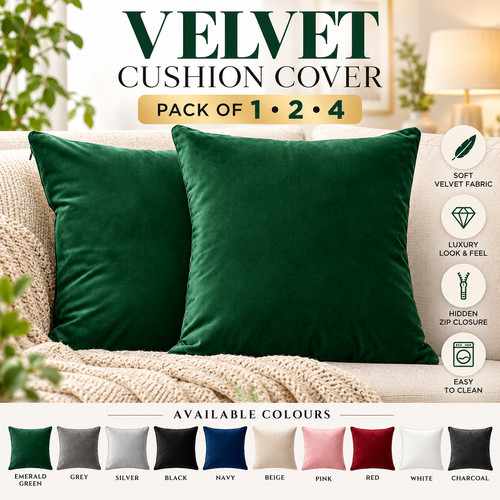Plush velvet cushion covers - plush,