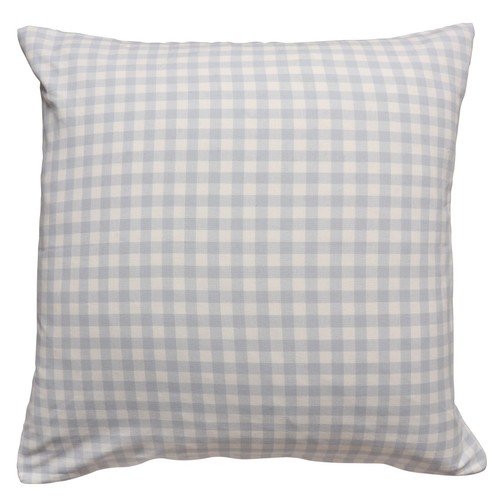 Blue gingham check cushion - check,