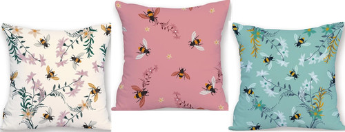 Bumble bee cushions - bumble, 45x45cm