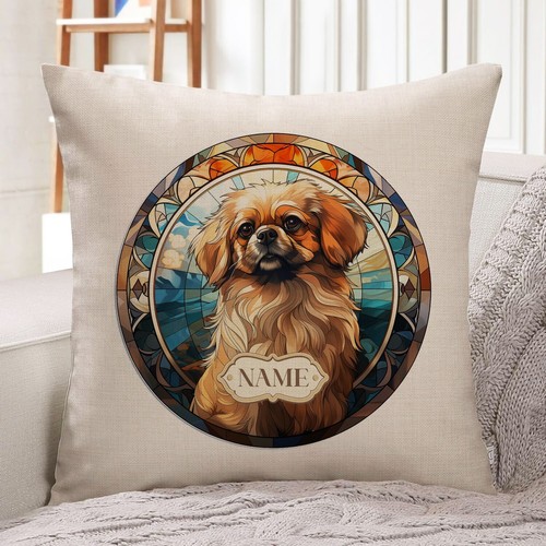 Personalised pekingese cushion - pekingese,